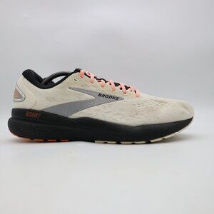 Brooks Ghost 16 Shoes Men's Size 12 White Black Orange Running Sneakers Cushion